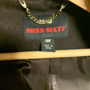 Miss Sixty Wool Brown Coat with Belt